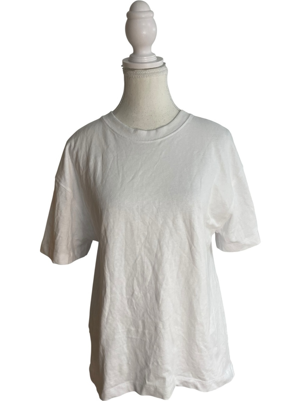 Zara White Short Sleeve Tee cotton